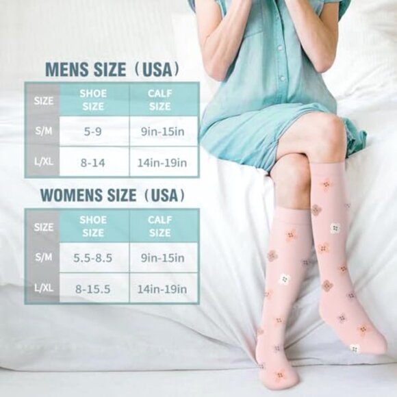 Compression Socks Athletic Sports Running Support Graduated Circulation Unisex - Picture 8 of 8